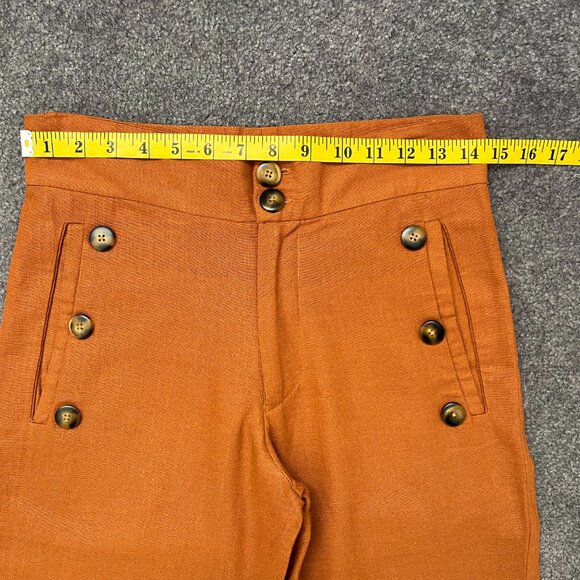 FP Jen’s Pirate Booty | Gwen Cropped Linen Pants Sunburn/Rust, size XS - Picture 8 of 11